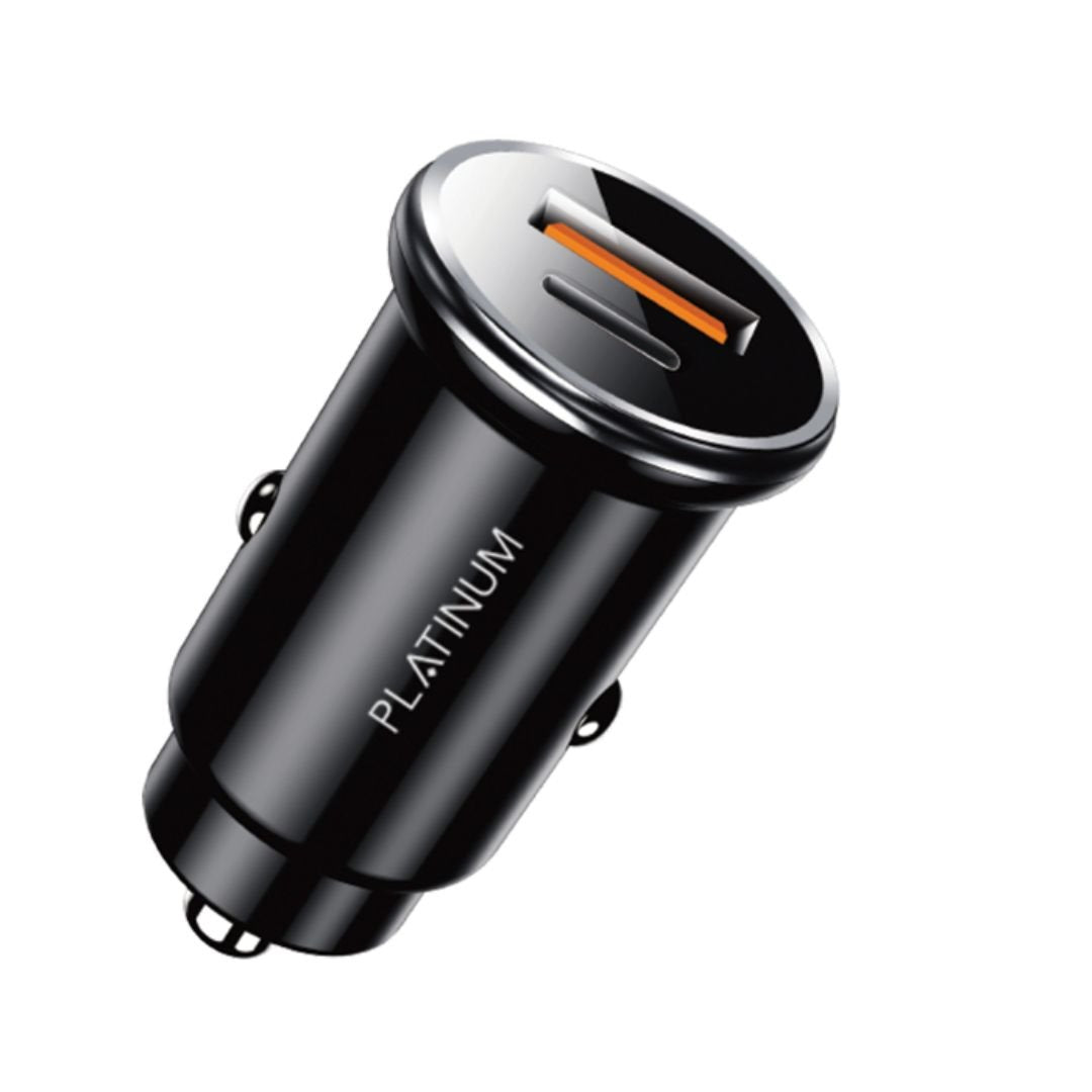 Platinum Mini Car Charger PD 20W + QC - Black Platinum Mini Car Charger PD 20W + QC - Black